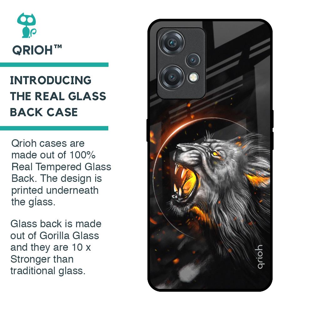 Aggressive Lion Glass Case for OnePlus Nord CE 2 Lite 5G