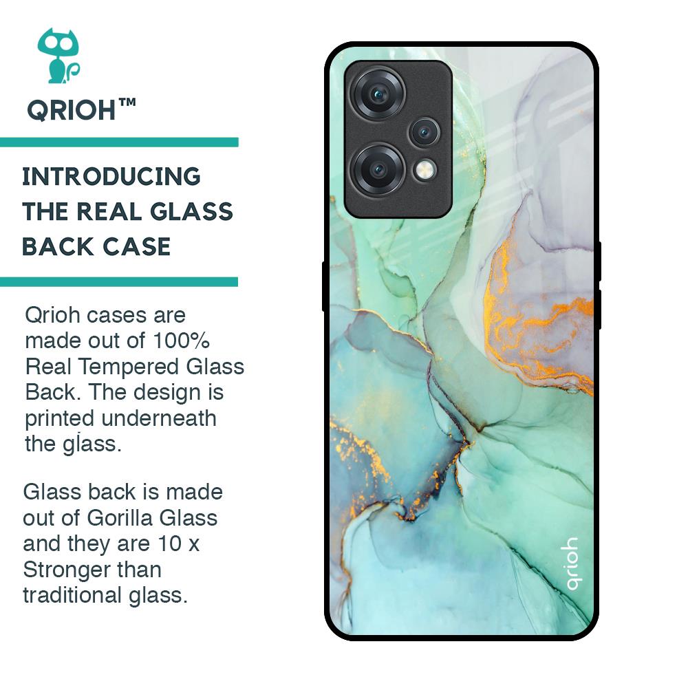 Green Marble Glass Case for OnePlus Nord CE 2 Lite 5G