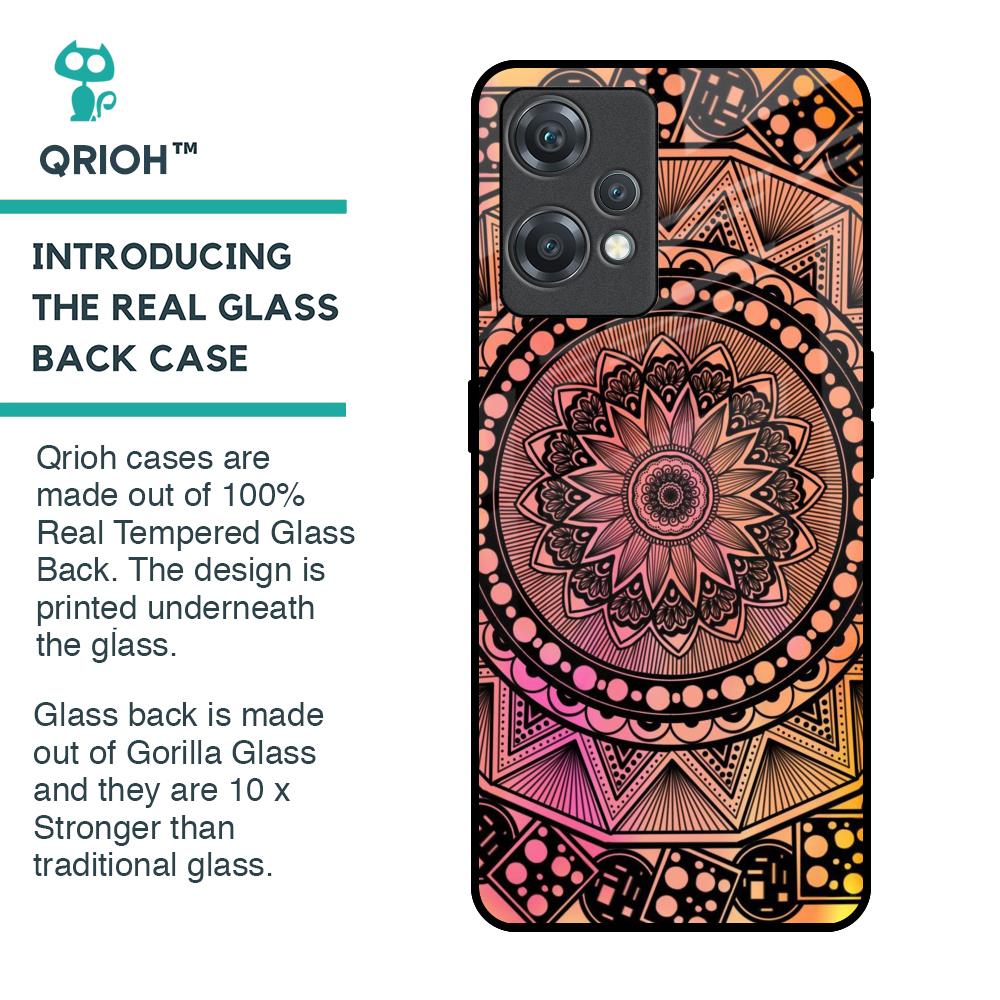 Floral Mandala Glass Case for OnePlus Nord CE 2 Lite 5G