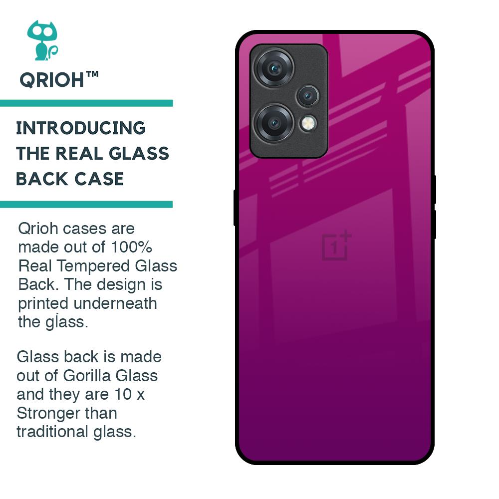 Magenta Gradient Glass Case For OnePlus Nord CE 2 Lite 5G