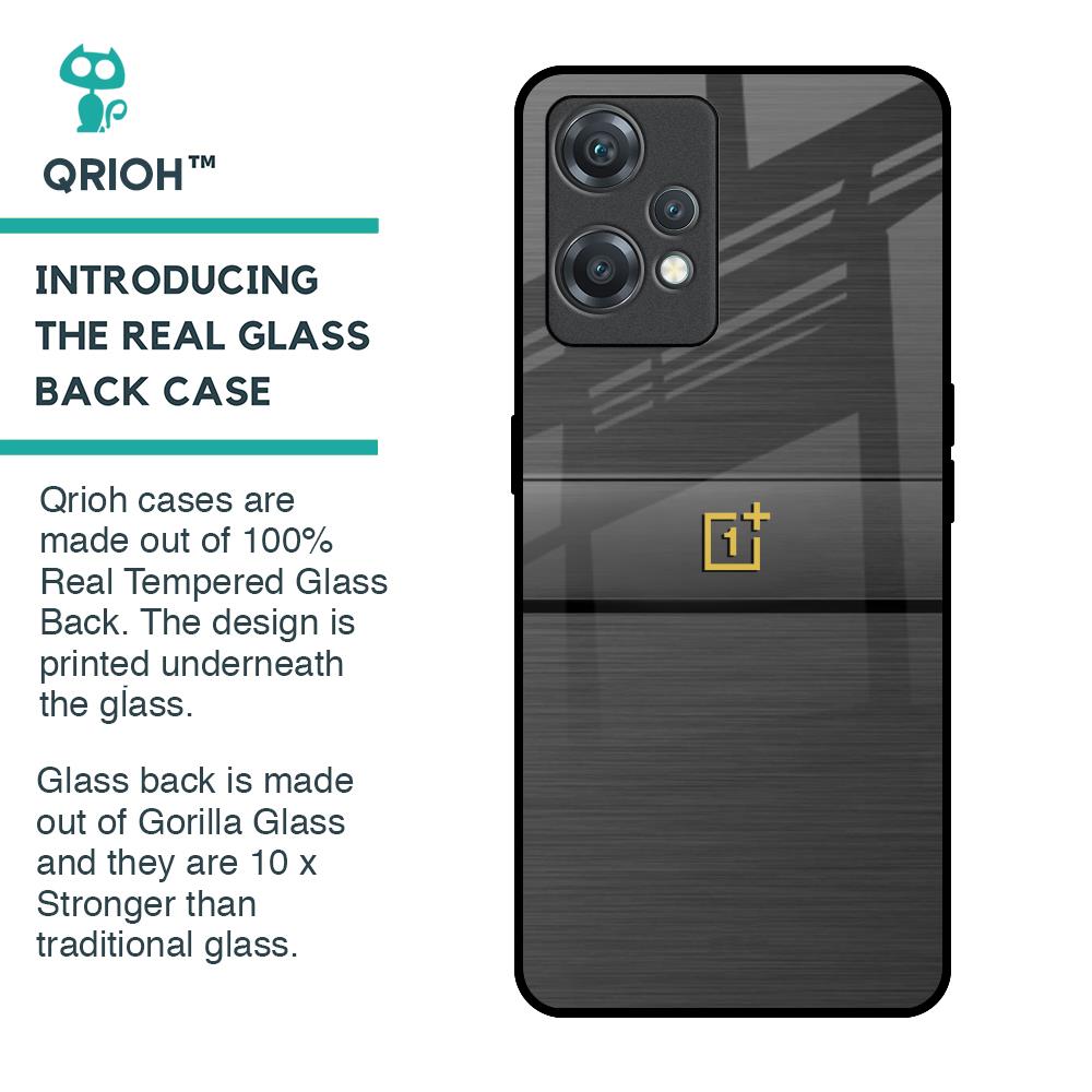 Grey Metallic Glass Case For OnePlus Nord CE 2 Lite 5G