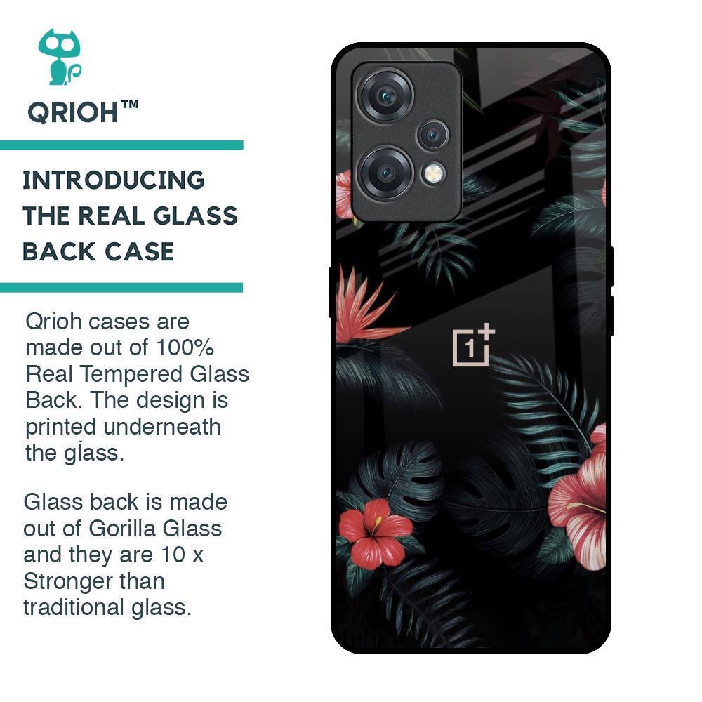 Tropical Art Flower Glass Case for OnePlus Nord CE 2 Lite 5G