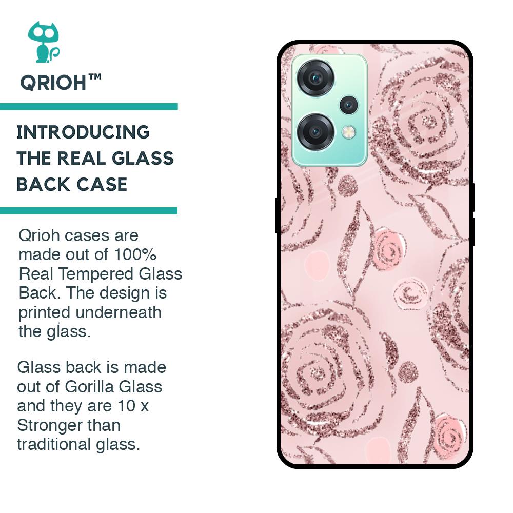 Shimmer Roses Glass case for OnePlus Nord CE 2 Lite 5G
