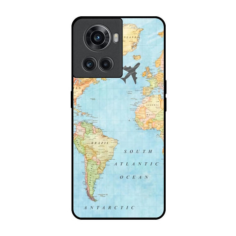 Travel Map OnePlus 10R 5G Glass Back Cover Online