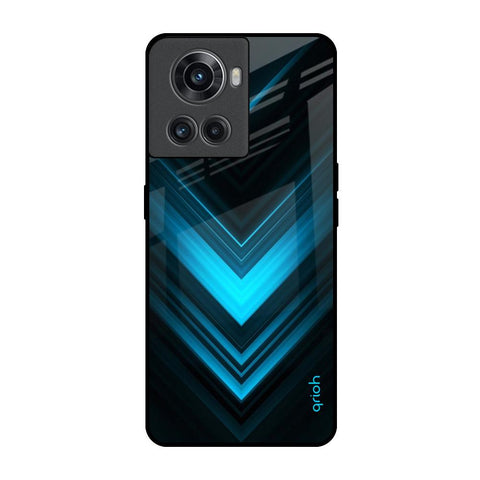 Vertical Blue Arrow OnePlus 10R 5G Glass Back Cover Online