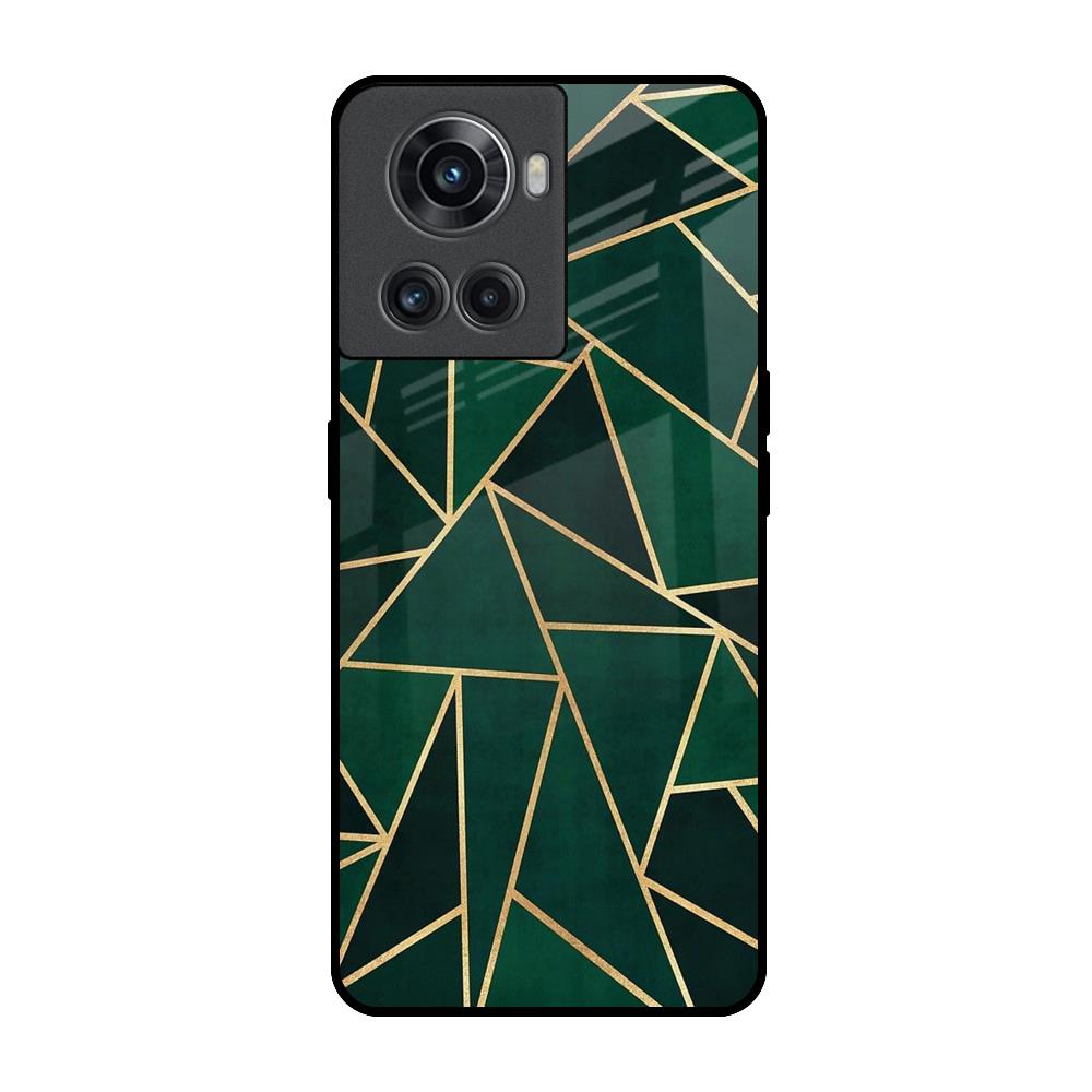 Abstract Green OnePlus 10R 5G Glass Back Cover Online