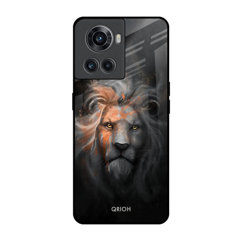 Devil Lion OnePlus 10R 5G Glass Back Cover Online