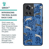 Blue Cheetah Glass Case for OnePlus 10R 5G