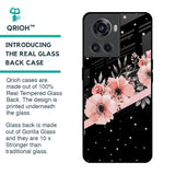 Floral Black Band Glass Case For OnePlus 10R 5G