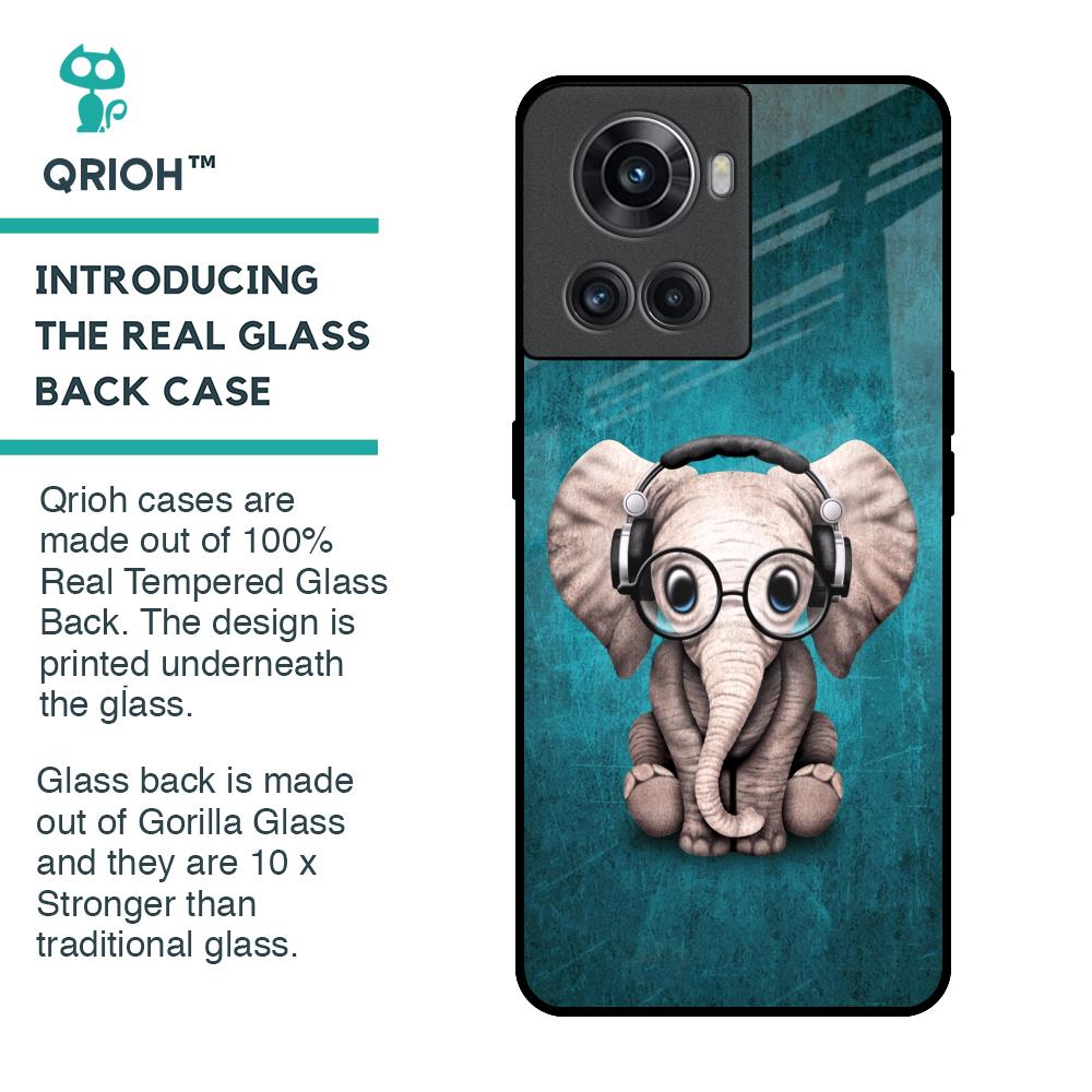 Adorable Baby Elephant Glass Case For OnePlus 10R 5G