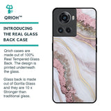 Pink & Gold Gllitter Marble Glass Case for OnePlus 10R 5G
