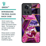 Electroplated Geometric Marble Glass Case for OnePlus 10R 5G