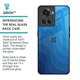 Blue Wave Abstract Glass Case for OnePlus 10R 5G