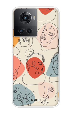 Abstract Faces OnePlus 10R 5G Back Cover