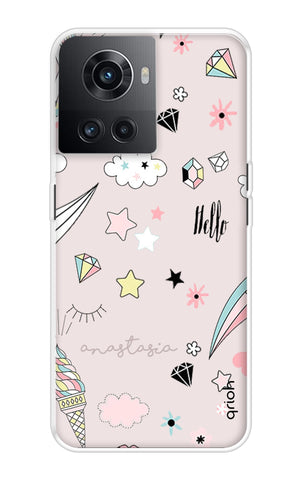Unicorn Doodle OnePlus 10R 5G Back Cover