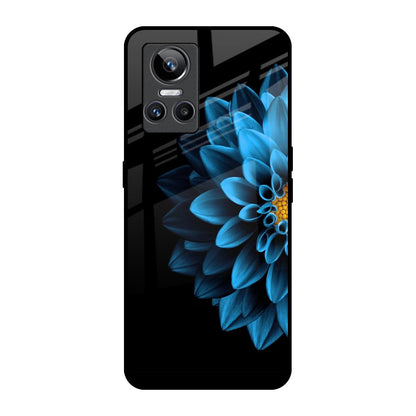 Half Blue Flower Realme GT Neo 3 Glass Back Cover Online