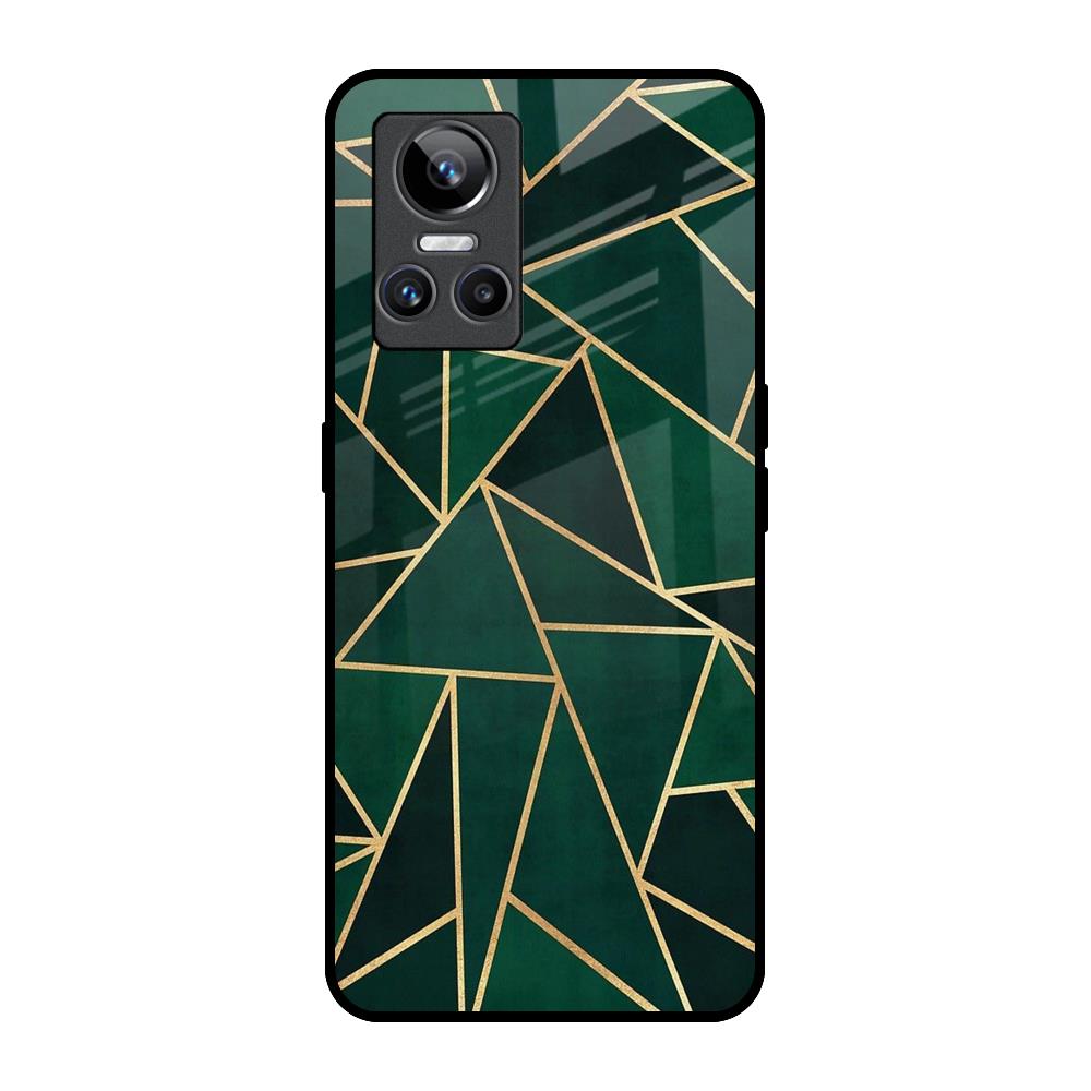 Abstract Green Realme GT Neo 3 Glass Back Cover Online