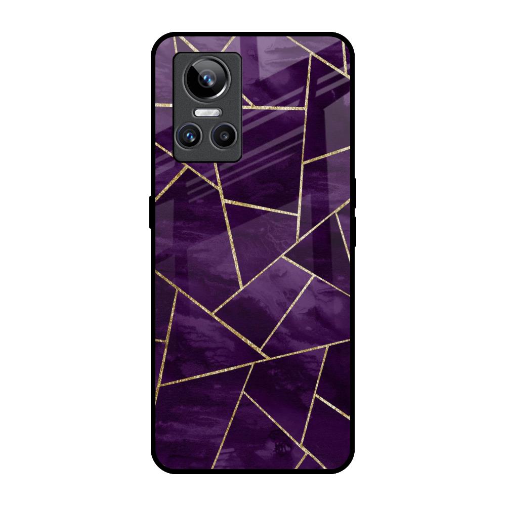 Geometric Purple Realme GT Neo 3 Glass Back Cover Online