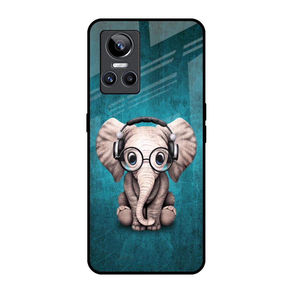 Adorable Baby Elephant Realme GT Neo 3 Glass Back Cover Online