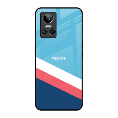 Pink & White Stripes Realme GT Neo 3 Glass Back Cover Online