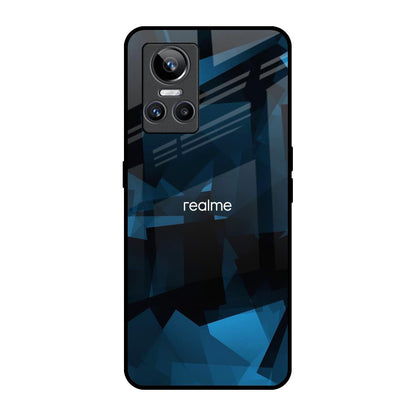 Polygonal Blue Box Realme GT Neo 3 Glass Back Cover Online