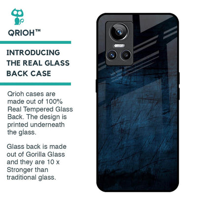 Dark Blue Grunge Glass Case for Realme GT Neo 3