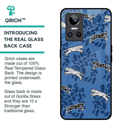 Blue Cheetah Glass Case for Realme GT Neo 3