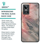 Pink And Grey Marble Glass Case For Realme GT Neo 3