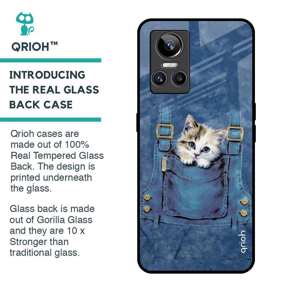 Kitty In Pocket Glass Case For Realme GT Neo 3