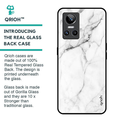 Modern White Marble Glass Case for Realme GT Neo 3