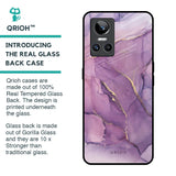 Purple Gold Marble Glass Case for Realme GT Neo 3