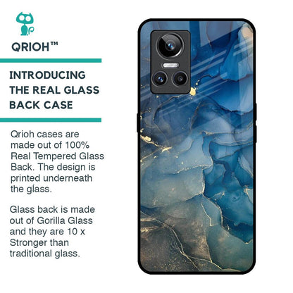 Blue Cool Marble Glass Case for Realme GT Neo 3