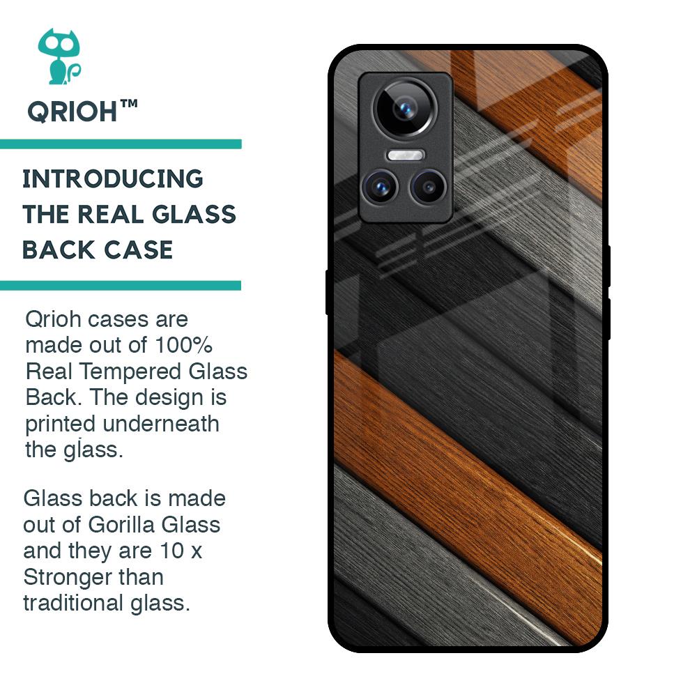 Tri Color Wood Glass Case for Realme GT Neo 3