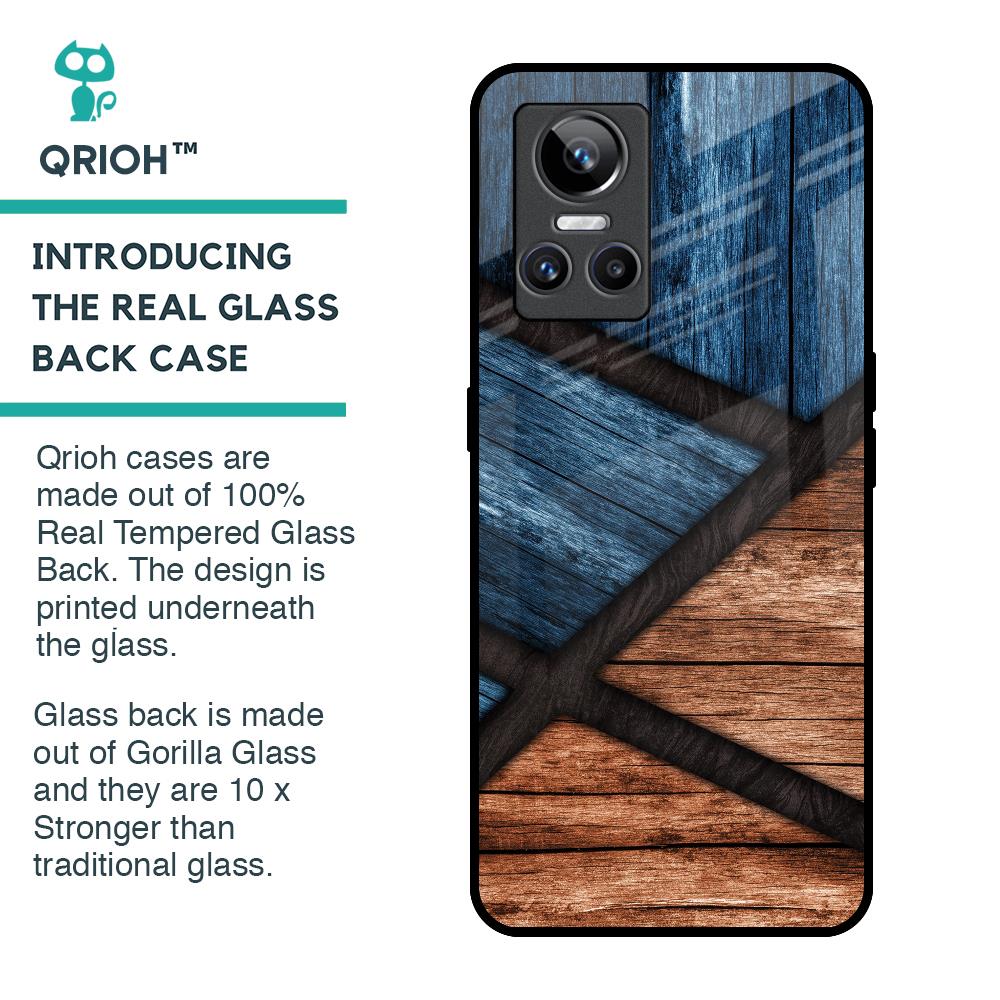 Wooden Tiles Glass Case for Realme GT Neo 3