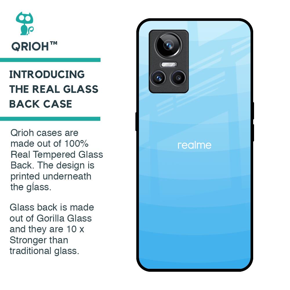 Wavy Blue Pattern Glass Case for Realme GT Neo 3