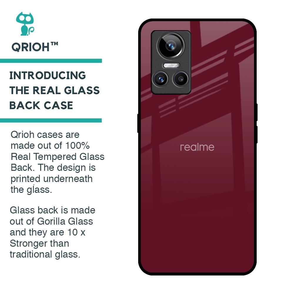 Classic Burgundy Glass Case for Realme GT Neo 3