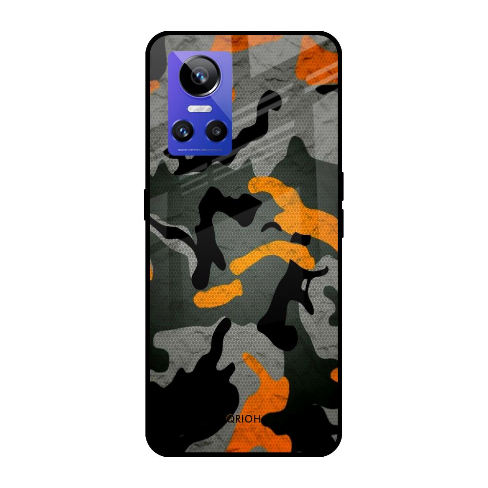 Camouflage Orange Realme GT Neo3 Glass Cases & Covers Online
