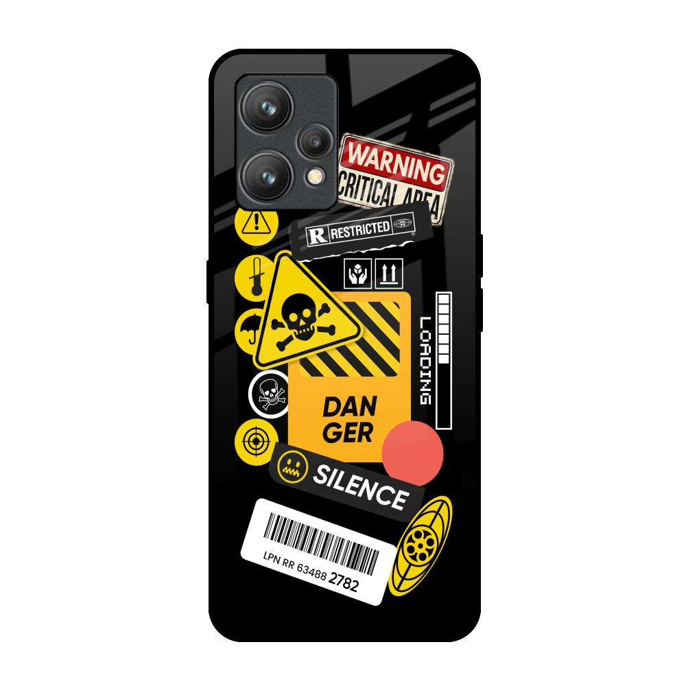Danger Signs Realme 9 Glass Back Cover Online