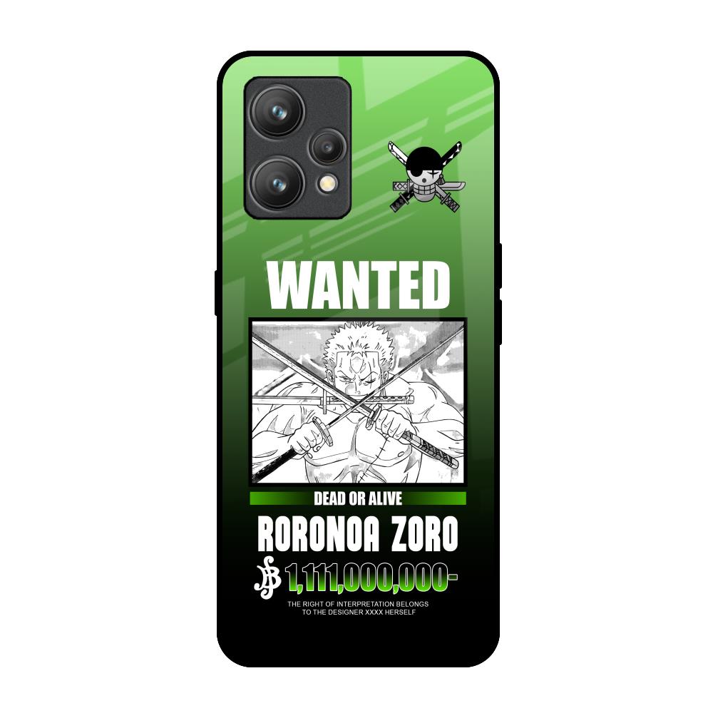 Zoro Wanted Realme 9 Glass Back Cover Online