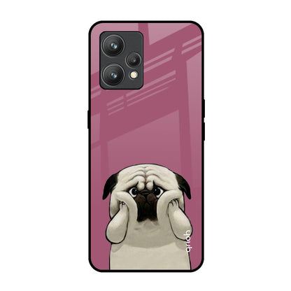 Funny Pug Face Realme 9 Glass Back Cover Online