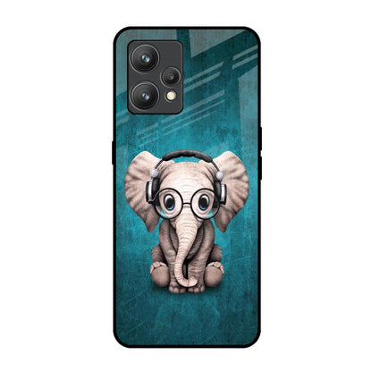 Adorable Baby Elephant Realme 9 Glass Back Cover Online