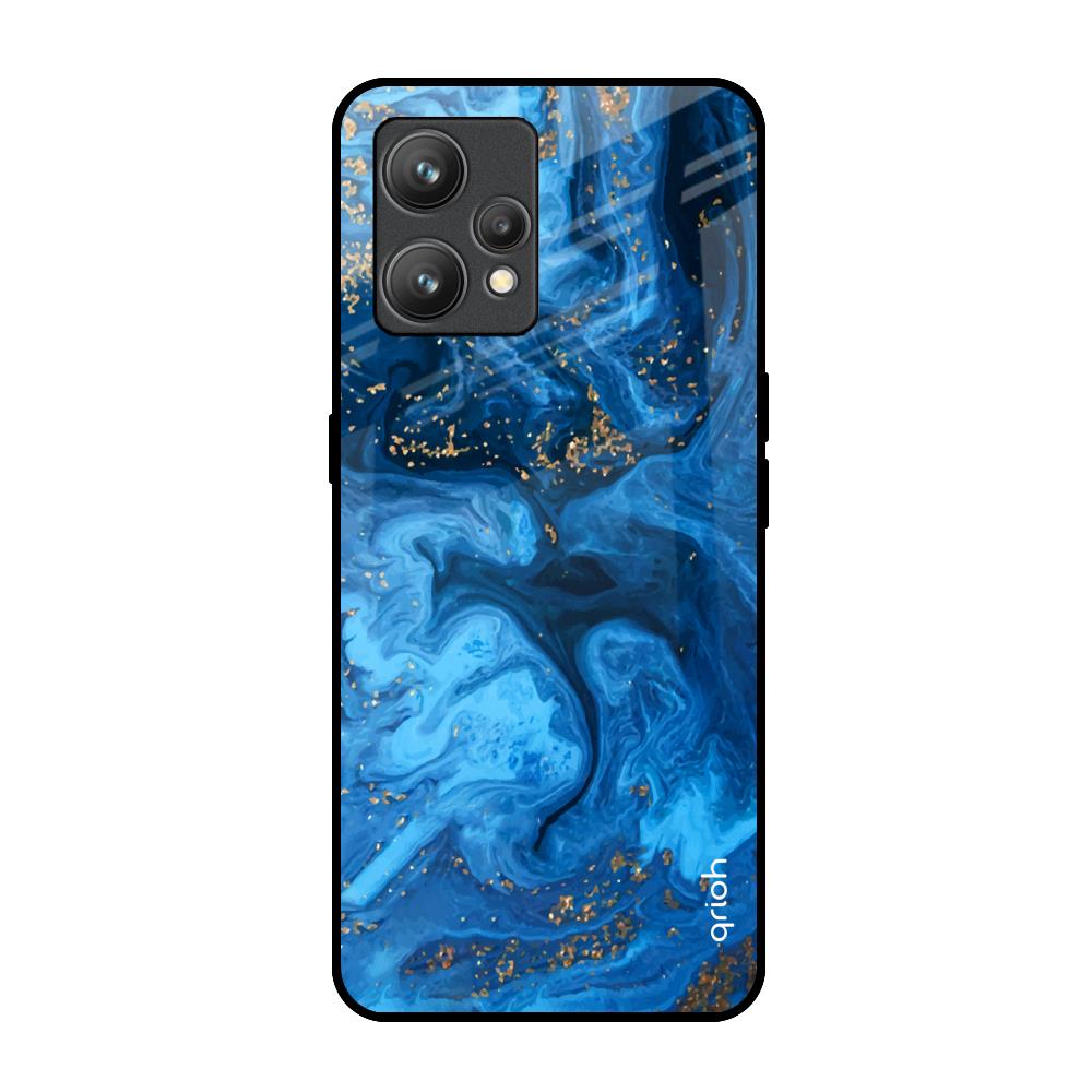 Gold Sprinkle Realme 9 Glass Back Cover Online