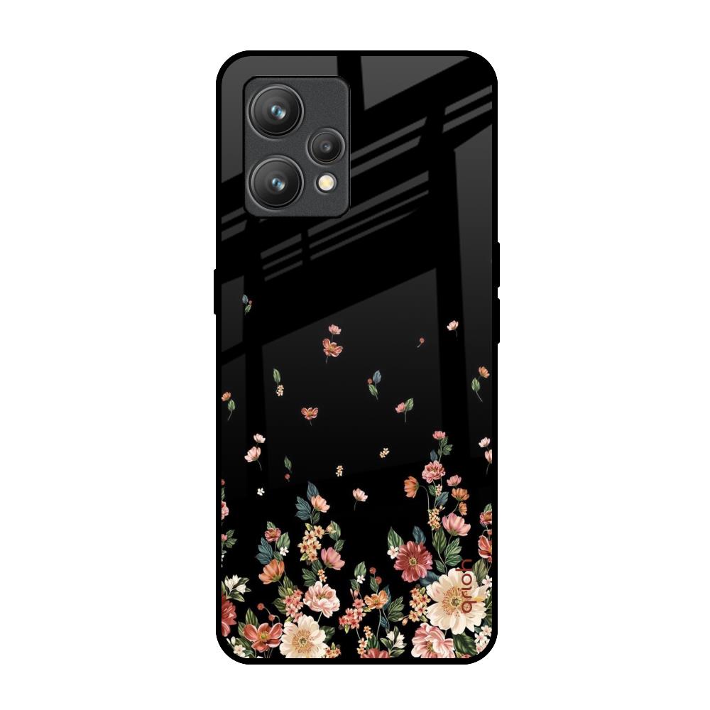 Floating Floral Print Realme 9 Glass Back Cover Online