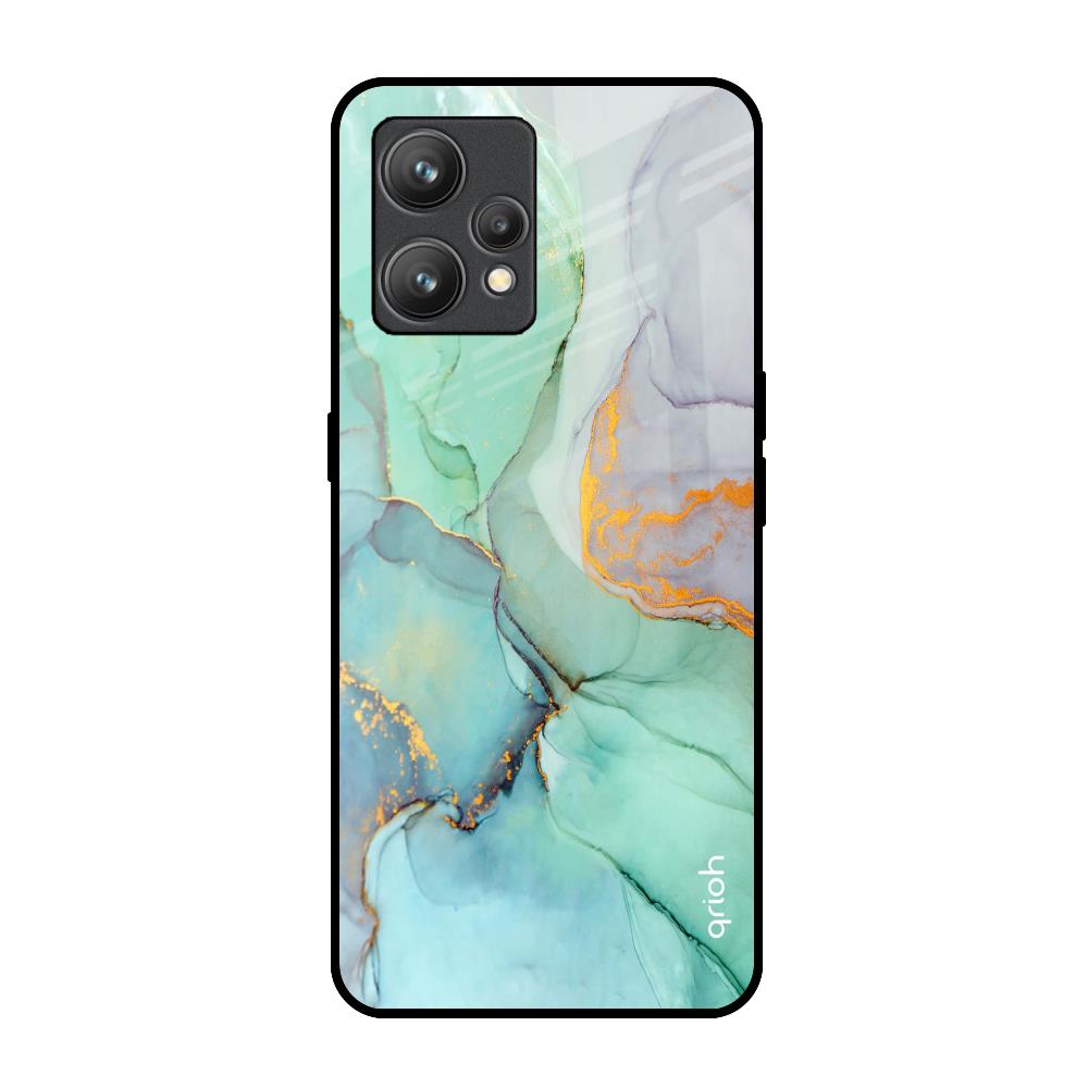 Green Marble Realme 9 Glass Back Cover Online