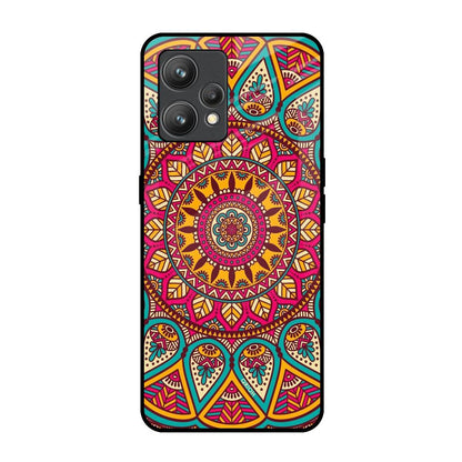Elegant Mandala Realme 9 Glass Back Cover Online