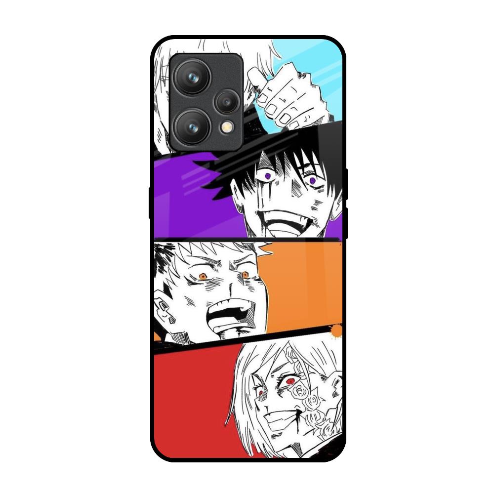 Anime Sketch Realme 9 Glass Back Cover Online