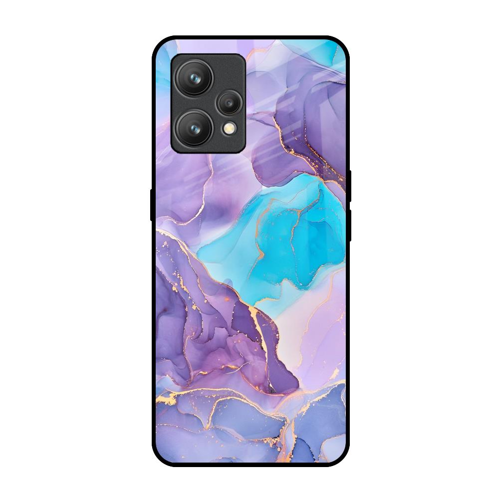 Alcohol ink Marble Realme 9 Glass Back Cover Online