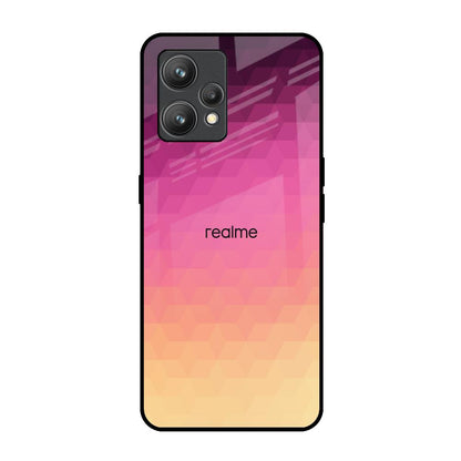 Geometric Pink Diamond Realme 9 Glass Back Cover Online