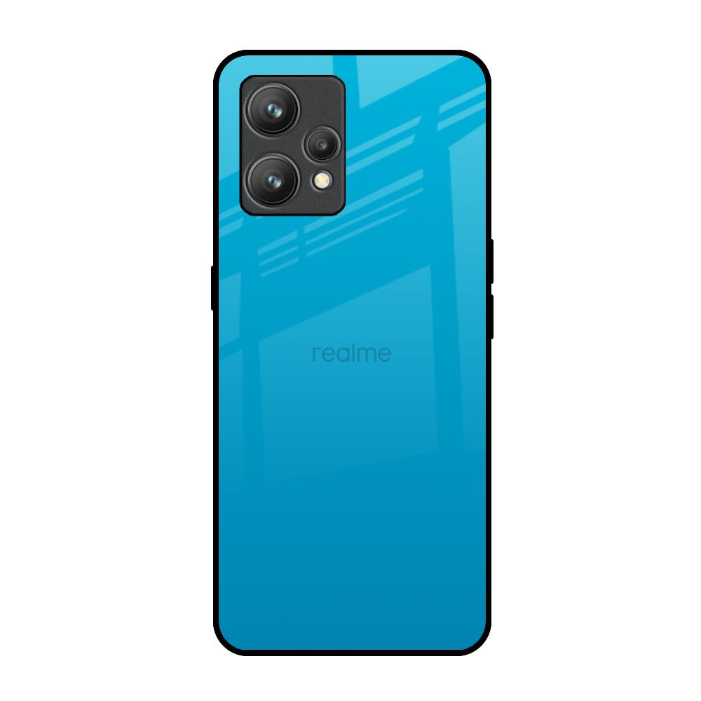 Blue Aqua Realme 9 Glass Back Cover Online
