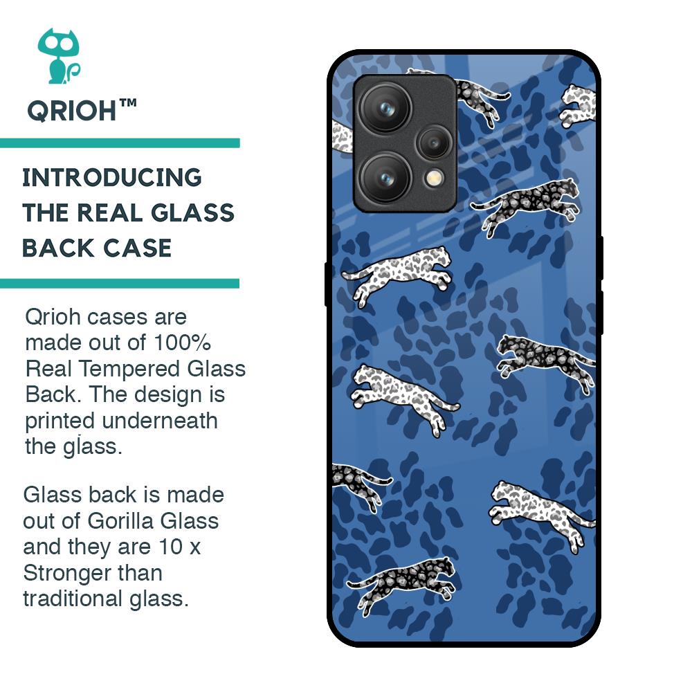 Blue Cheetah Glass Case for Realme 9